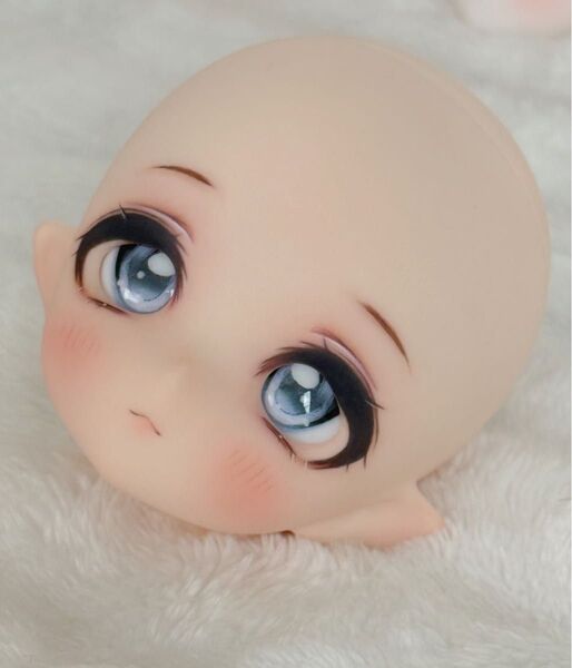 カスタムヘッド セミホワイト肌 ソフビ盛り 1/4ドール imomodoll