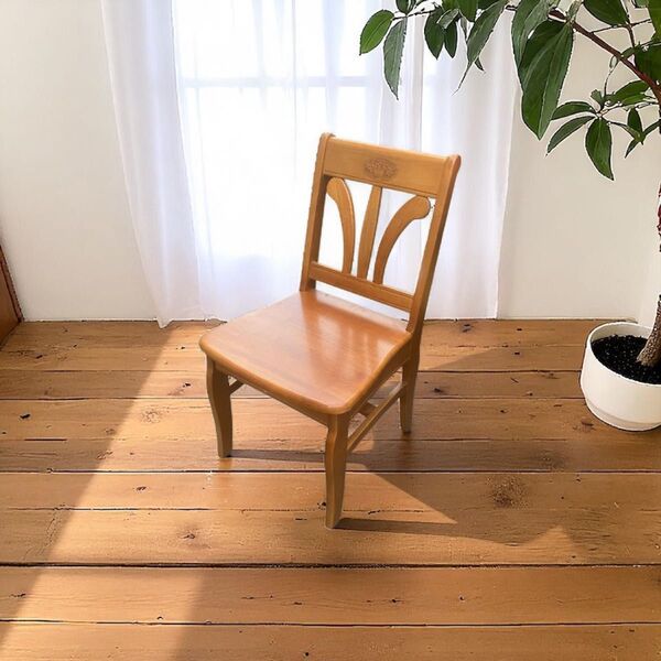 【レア品】karimoku カリモク ダイニングチェア カントリー調 北欧 ドールハウス家具 木製 椅子 チャーチチェア
