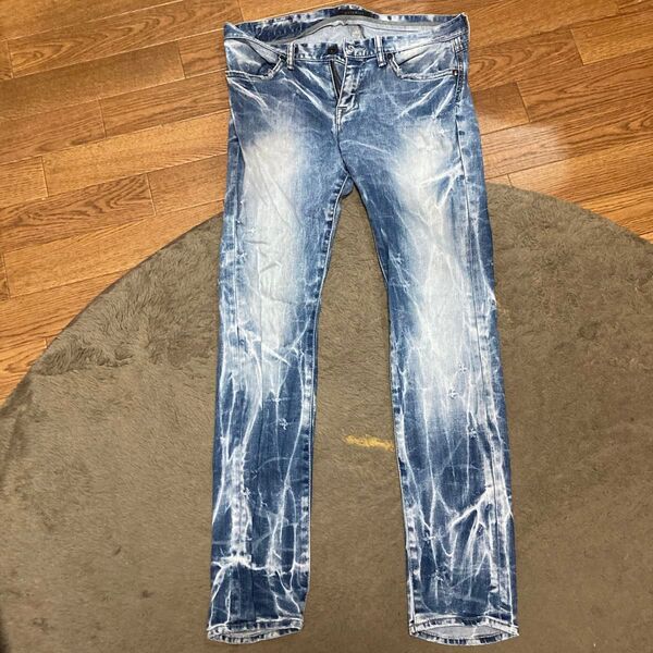 Civarize スキニー ブルーデニム 雷デザイン パンツ ダメージ少々有り 44 FUGA トルネードマート系