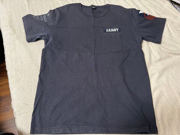 AVIREX 半袖シャツ ネイビー Lサイズ Tシャツ