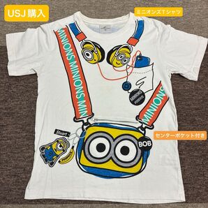 即日発送 USJ公式 ミニオンズ Tシャツ レディースS ユニバーサルスタジオジャパン ユニバ コスプレ なりきり キラキラ