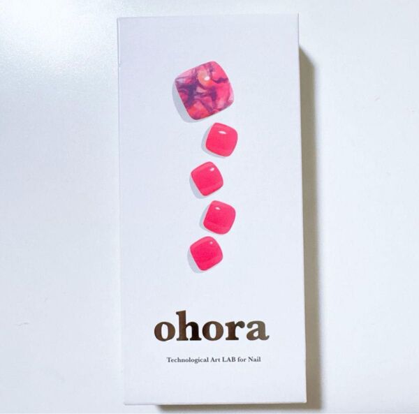 ohora セミキュアジェルネイルシール フットネイルシール ピンク色 オホーラ