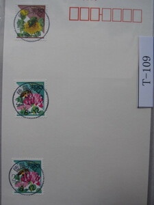 （Ｔ-109）使用済　年号下線入　徳島末広郵便局　和文印　