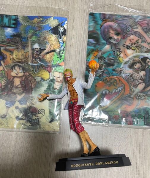 一番くじ ワンピース ~ドレスローザバトル編 ワンピースドフラミンゴフィギュア 〔おまけクリアファイル2枚〕