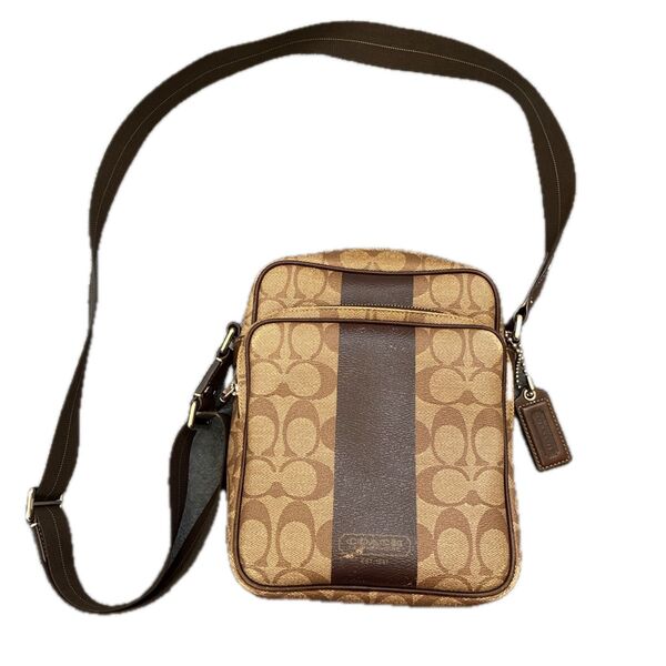 COACH ショルダーバッグ シグネチャー ブラウン オールドコーチ