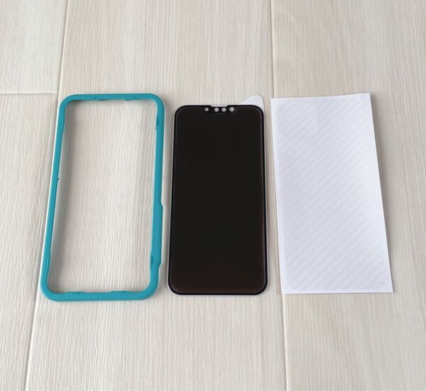 iPhone 13 / iPhone 13 pro ガラスフィルム 背面フィルム 各1枚 ガイド枠付き