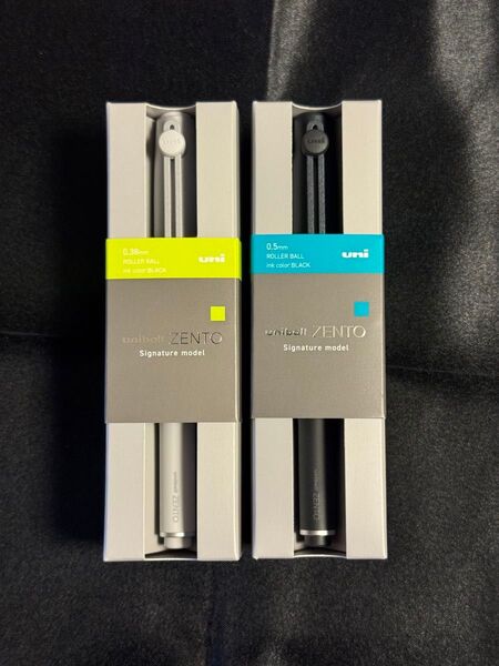 ユニボール zento ゼント シグニチャーモデル 0.5mm 0.38mm2本セット