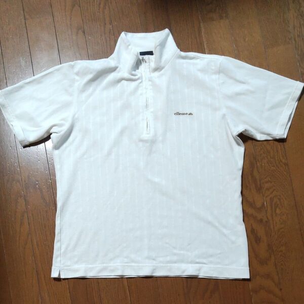 ellesse ハーフジップシャツ ホワイト Mサイズ