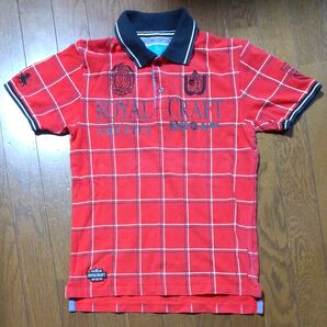 ROYAL CRAFT ポロシャツ チェック柄 レッド メンズ