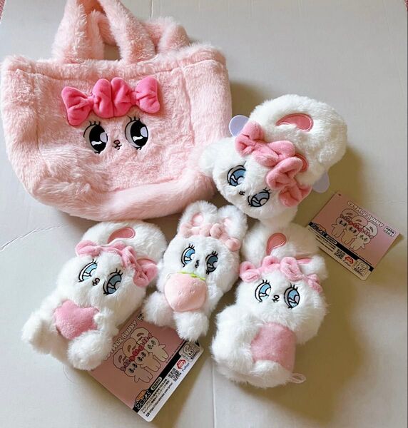 EstherBunny エスターバニー クリームバニー ぬいぐるみ マスコット いちご パスケース トートバッグ ハート プライズ