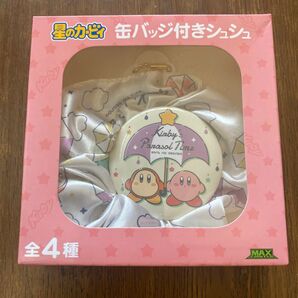 星のカービィ 缶バッジ付きシュシュ ワドルディ カービィ KB-39 缶 バッジ バッチ しゅしゅ 任天堂 MAX プライズ