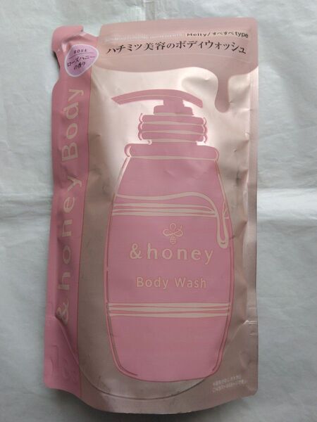 &honey メルティモイスト ジェルボディウォッシュ ピュアローズハニーの香り 詰替え 440ml ×1個 液体タイプ
