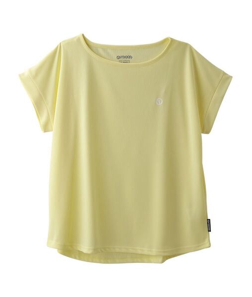 OUTDOOR 半袖シャツ メッシュ 4Lサイズ レディース イエロー系 1枚 スポーツ オシャレ 春夏 送料込み