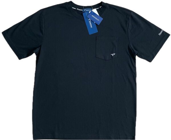 TOURSTAGE ツアーステージ 半袖Tシャツ Mサイズ メンズ BLACK 胸ポケット ロゴ シンプル