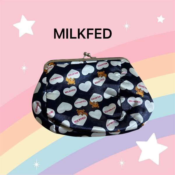 MILKFED.×リラックマ がま口ポーチ 未使用 がま口 小物入れ ポーチ ミルクフェド リラックマ