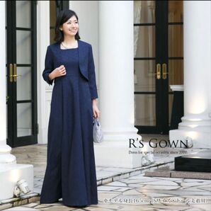 アールズガウン R‘s GOWN マザーズドレス マザードレス 母親ドレス ロングドレス ネイビー フォーマルドレス 結婚式