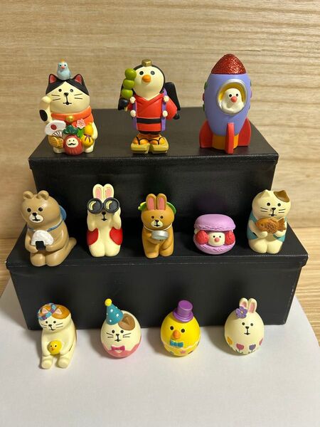 デコレ コンコンブル まとめ売り 猫とひよこ イースターエッグなど12点コンコンブル