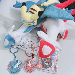 ポケモンセンターフクオカ 限定 ラティアス ラティオス ピカチュウ ぬいぐるみ ロゴピンズ ペアキーホルダー