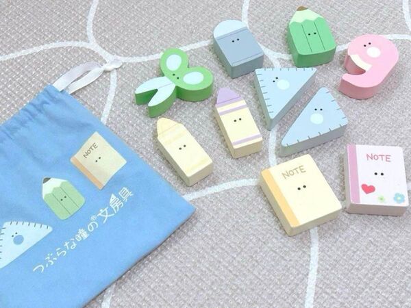 つぶらな瞳の文房具 知育玩具 木のおもちゃ