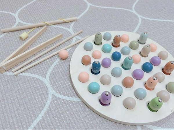 木製 魚釣りゲーム おもちゃ 知育玩具