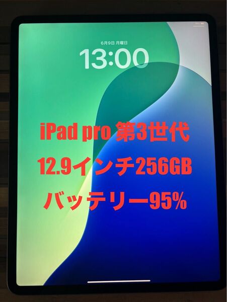 Apple iPad pro 第3世代 12.9インチ 256GB バッテリー最大容量95% Wi-Fiモデル スペースグレー