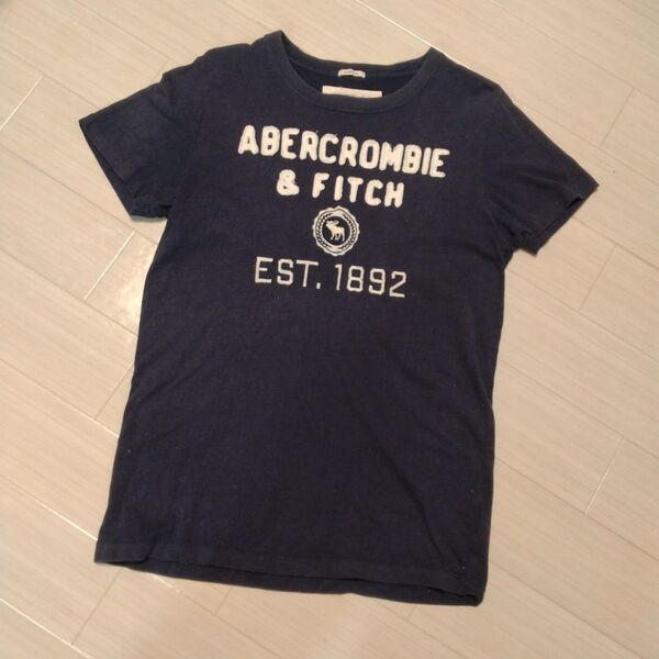 Abercrombie&Fitch アバクロ☆メンズ ネイビー Tシャツ