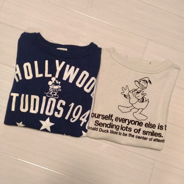 デニムダンガリー☆ミッキー ドナルド Tシャツセット 140センチ