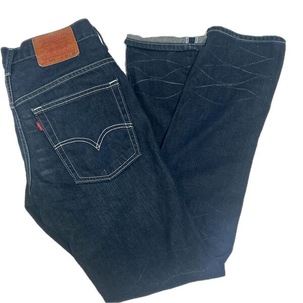 リーバイス 606 シルバーステッチ 濃紺デニム 赤耳 30/32 レア! Levi's 606