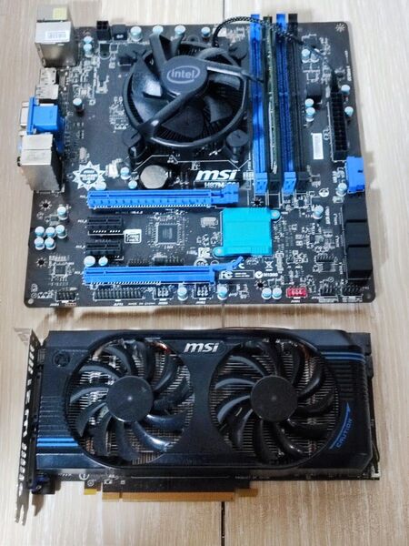 H87M-S01 core i3 4130 intel純正CPUクーラー メモリ4GB MSI 560gtxセット