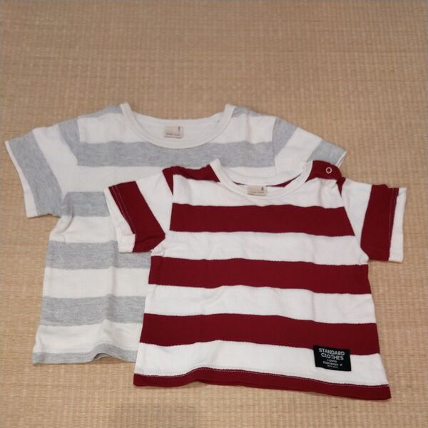petit main プティマイン ボーダーTシャツ 2枚セット 80cm 110cm