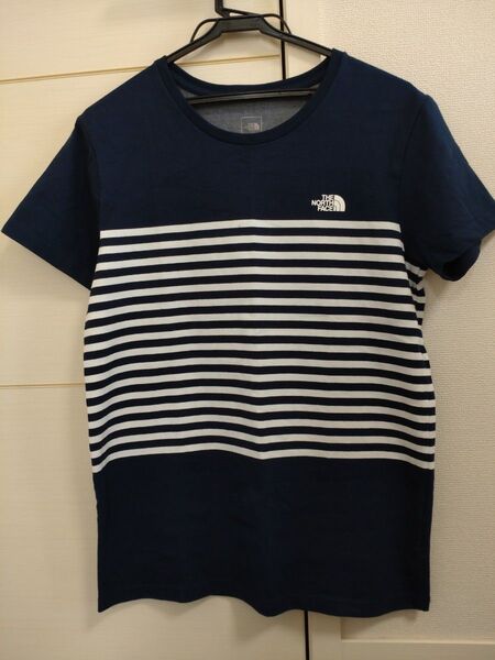 THE NORTH FACE ボーダーTシャツ ネイビー×ホワイト レディースXL