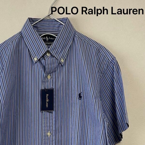 新品 90s POLO Ralph Lauren 半袖BDシャツ ストライプ