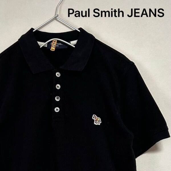 美品 90s Paul Smith JEANS 半袖 ポロシャツ 鹿の子ブラック
