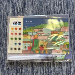 BUSAN 水彩パレット 水筆付き