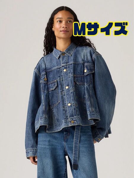 Mサイズ sacai x LEVI'S Women's Denim Jacket Blue ミディアムインディゴ