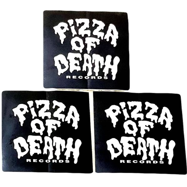 PIZZA OF DEATH ステッカー ブラック 3枚セット KEN YOKOYAMA Hi-STANDARD PUNK