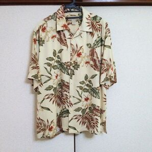 アロハシャツ ハワイアンシャツ 半袖シャツ L シルク