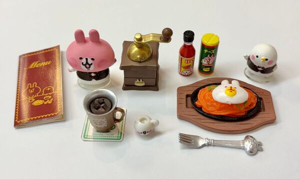 2種類 リーメント カナヘイの小動物 ピスケ&うさぎ ほっとひといき純喫茶ゆるっと ぷちサンプル ミニチュア