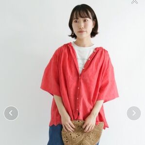 SM2 サマンサモスモス オーバー刺繍 オレンジ レッド 2WAY前後着