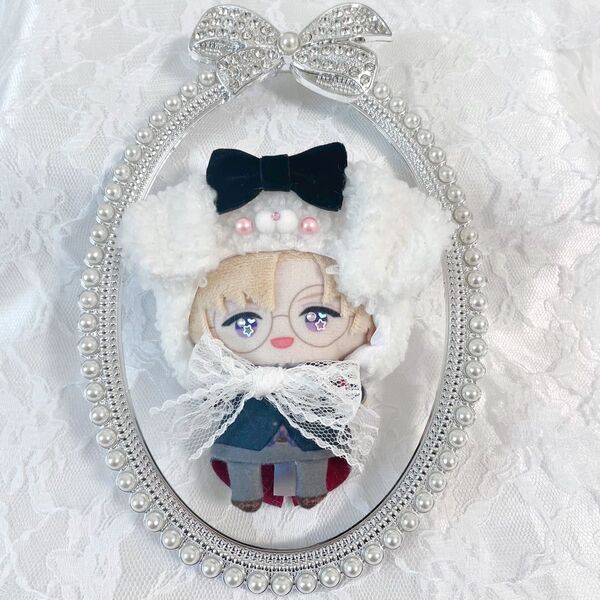 10cm にじぱぺっと おまんじゅう ぬい服 被り物 犬