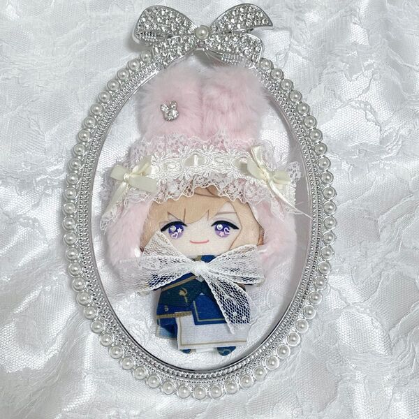 10cm にじぱぺっと おまんじゅう ぬい服 被り物 うさぎ