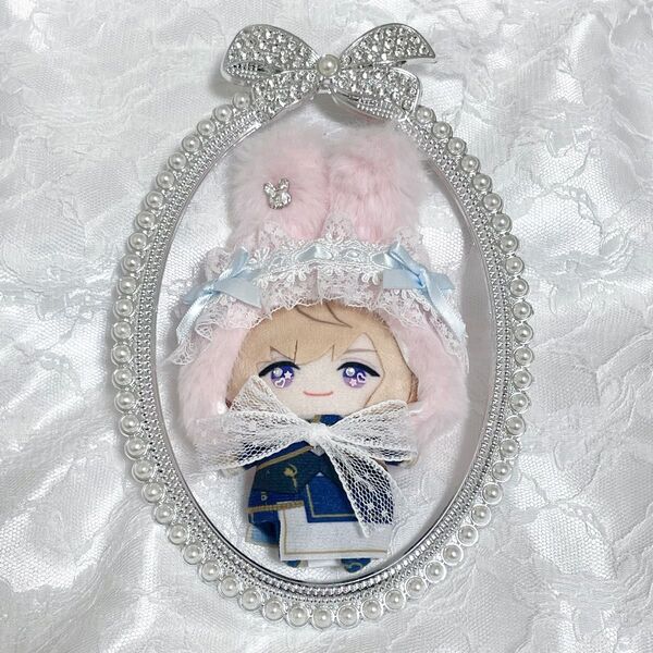 10cm にじぱぺっと おまんじゅう ぬい服 被り物 うさぎ