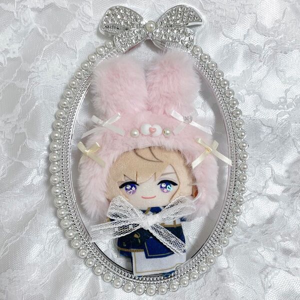 10cm にじぱぺっと おまんじゅう ぬい服 被り物 うさぎ