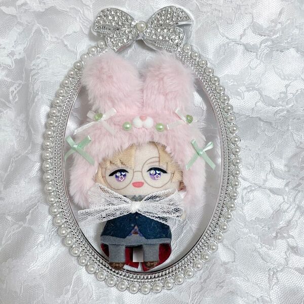 10cm にじぱぺっと おまんじゅう ぬい服 被り物 うさぎ