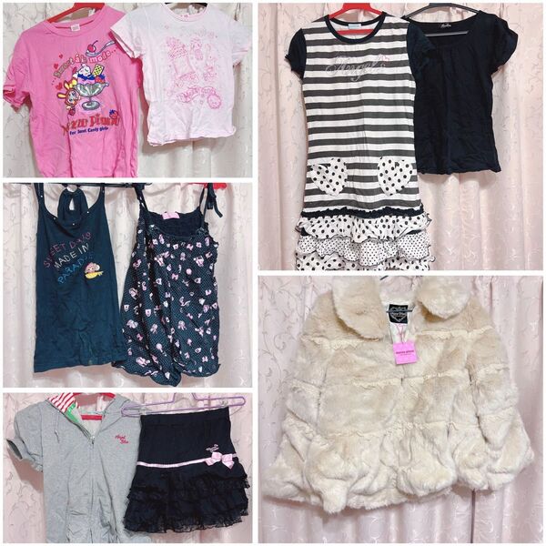メゾピアノ 半袖Tシャツ トップス 子供服 ナルミヤ パーカー Tシャツ ピンク エンジェルブルー ペンデリー ワンピース 新品