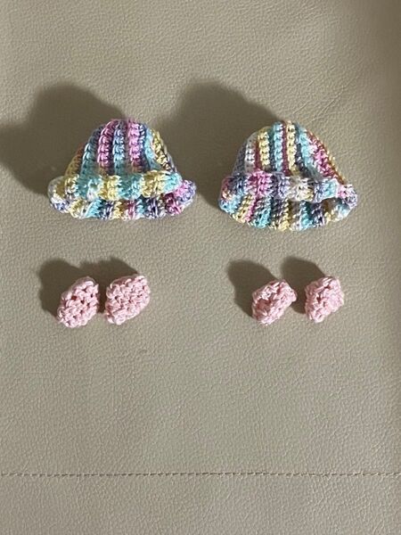 ミキマキちゃんニット帽とミキマキちゃん用ブーツ ハンドメイド
