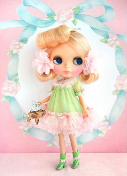 ★新作新品★ラーラプッペンハウス 『 Bedtime Story 』ドレスセット♪グリーンカラー緑