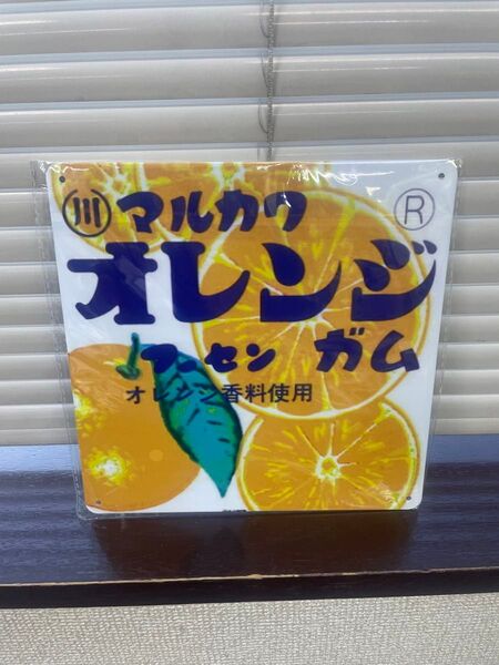 オレンジガム ブリキ看板 レトロ 看板 新品 アンティーク