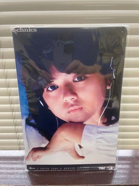 テクニクス 薬師丸ひろ子 レトロ 看板 新品 ブリキ看板