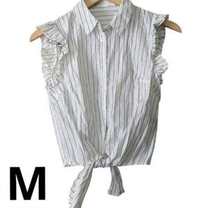 INGNI ノースリーブブラウス ストライプ Mサイズ綿